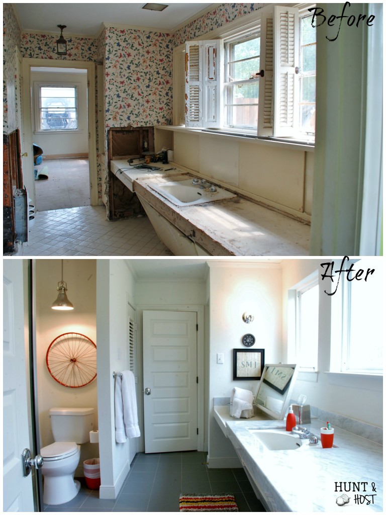 boys bathroom before and after