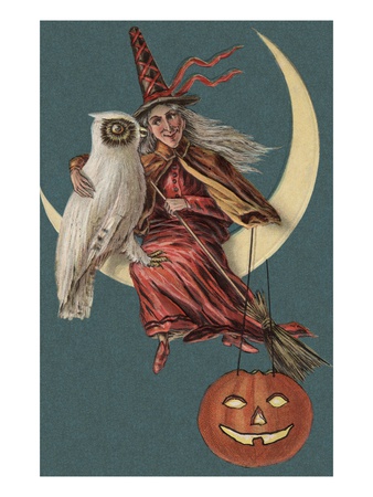 alexandra-day-halloween-postcard-with-witch-and-owl-sitting-in-crescent-moon