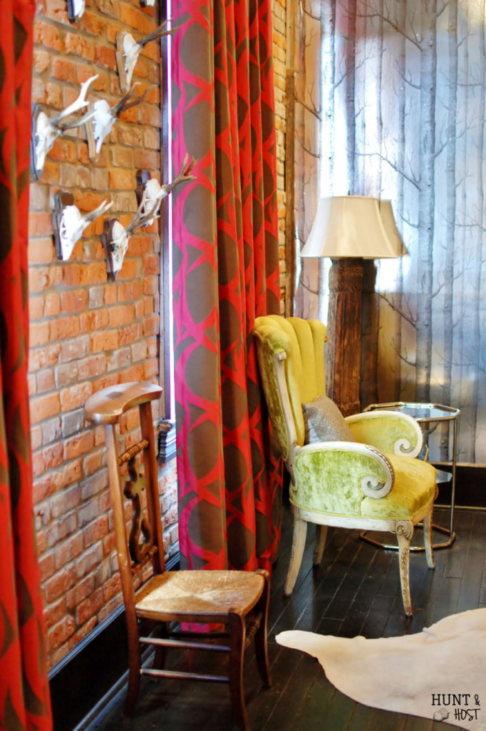 The Ladysmith, Miranda Lambert's rock-n-roll chic Bed & Breakfast hotel designed by Phara Queen is an amazing play on pattern and texture. Get The Ladysmith look at home, tips at www.huntandhost.net