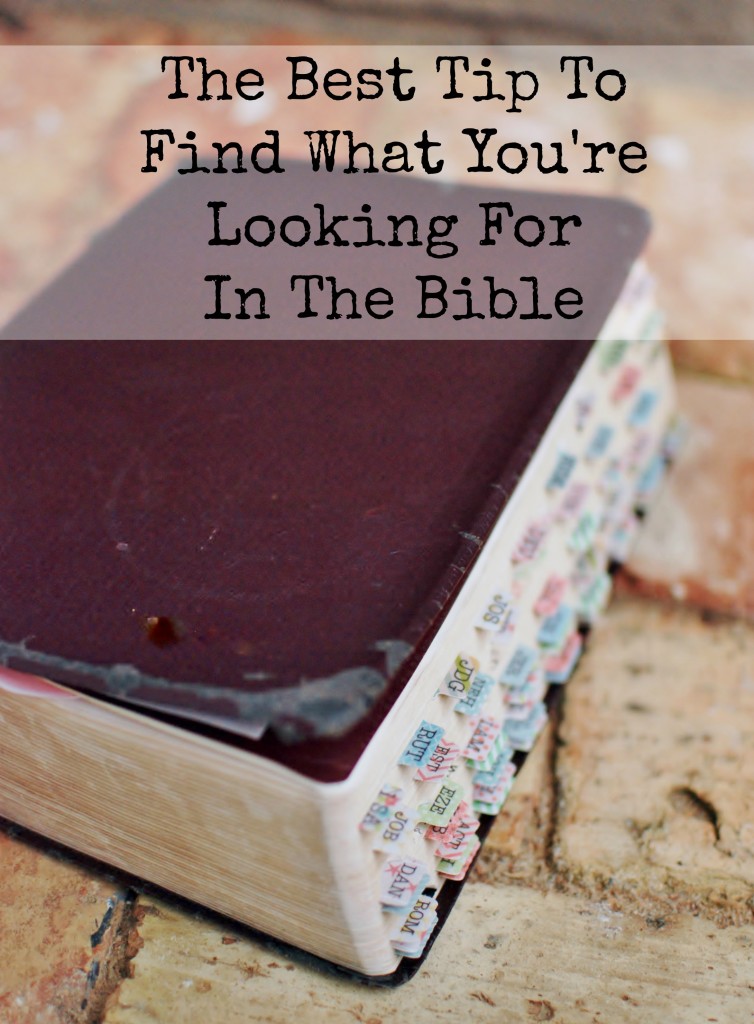 The best tip to find what you're looking for in the bible. www.huntandhost.net