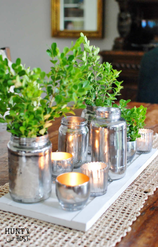 From grocery store to gorgeous. DIY home décor straight from your pantry. Start with this mercury glass makeover. www.huntandhost.net