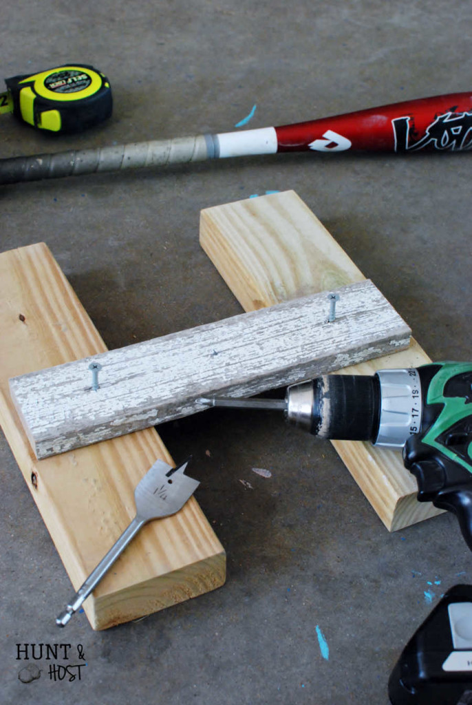 Use scrap wood to store all the baseball bats you have lying around with this handy DIY baseball bat rack!