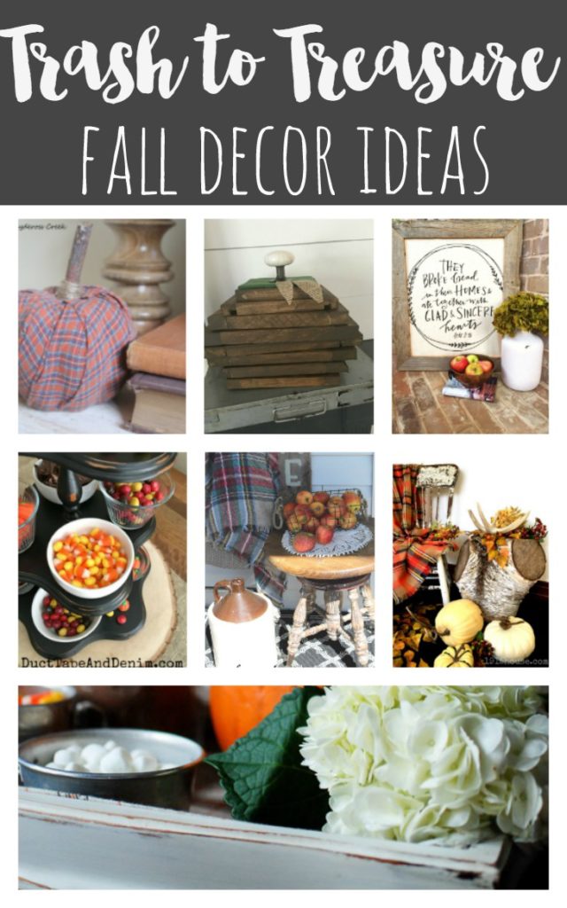 An old school flatware storage box gets a cozy makeover for Fall. Now it's the perfect hot chocolate station! Stacked wood pumpkins, Plaid shirt projects and more for fall!