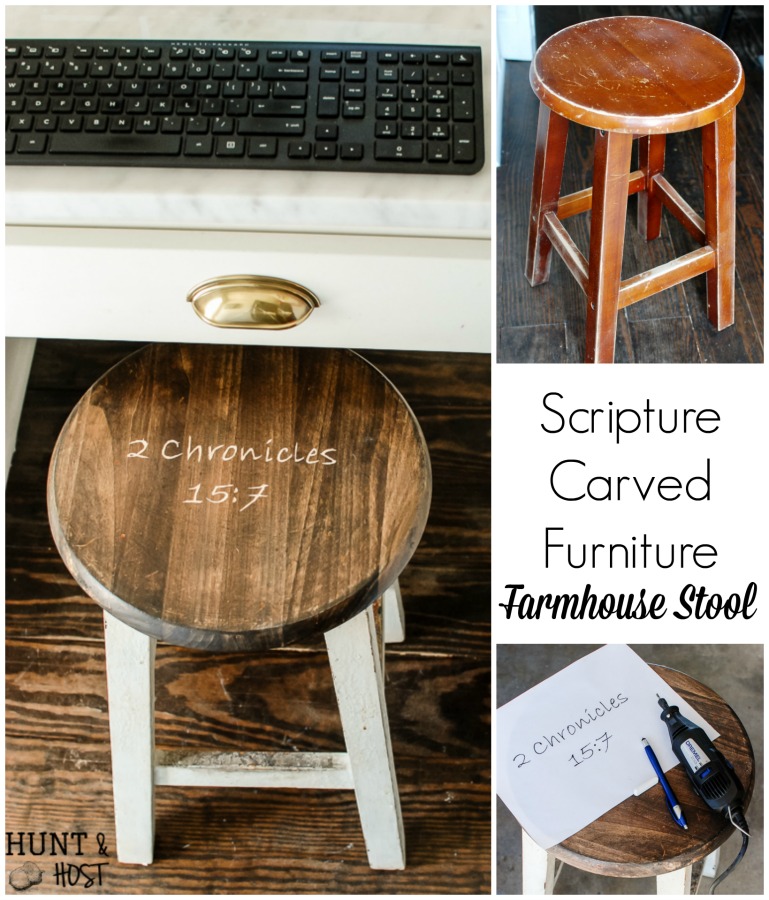 How to carve a bible verse into furniture. Carve your favorite scripture address into furniture as a great an d uplifting reminder. 