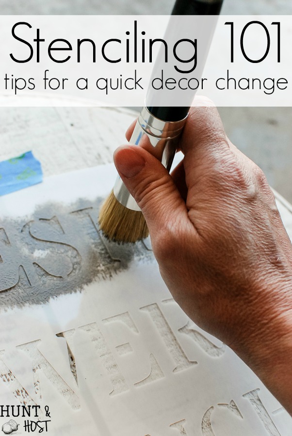 Stenciling 101: tips and tricks for successful stenciling. Stencils are a great way to add farmhouses touches. 