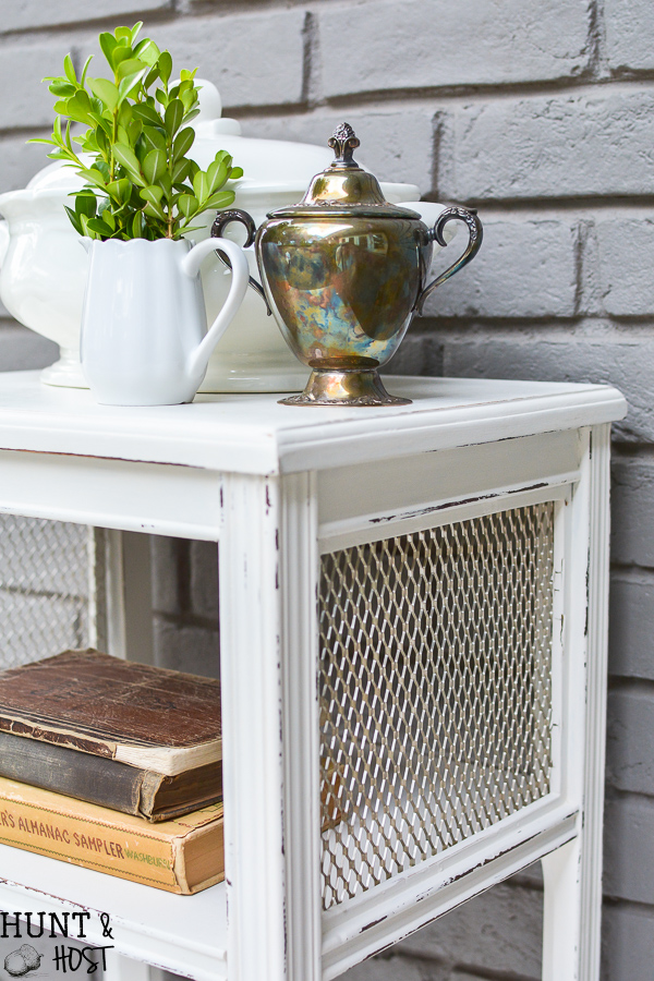 This broken side table found during Round Top Antiques Week gets a French country makeover. 