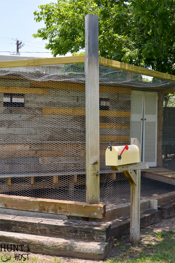 The chicken coop is complete, well, except for the chickens! The rabbits got an upgrade too with a large yard for a rabbit run. Salvaged materials make this space look like it's been there forever! 