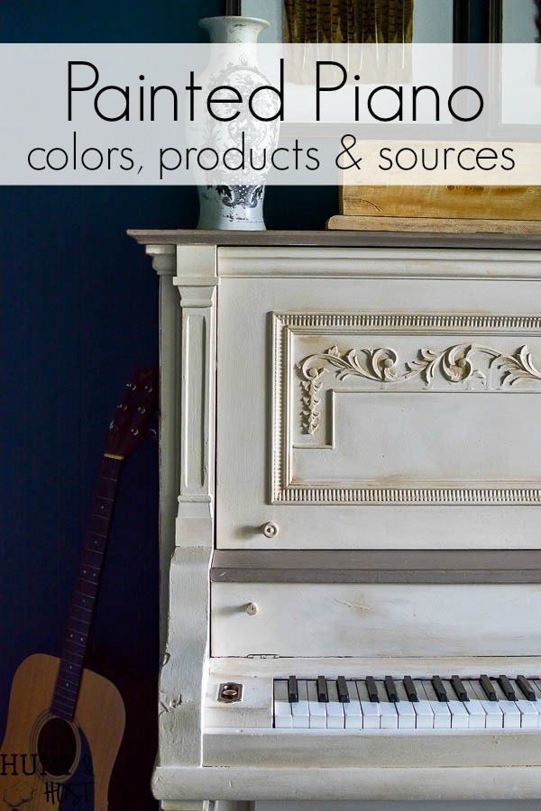 Painted Piano: This 100 year old piano gets a makeover with a two color scheme, a fresh piano painting idea with a color and product source guide. 