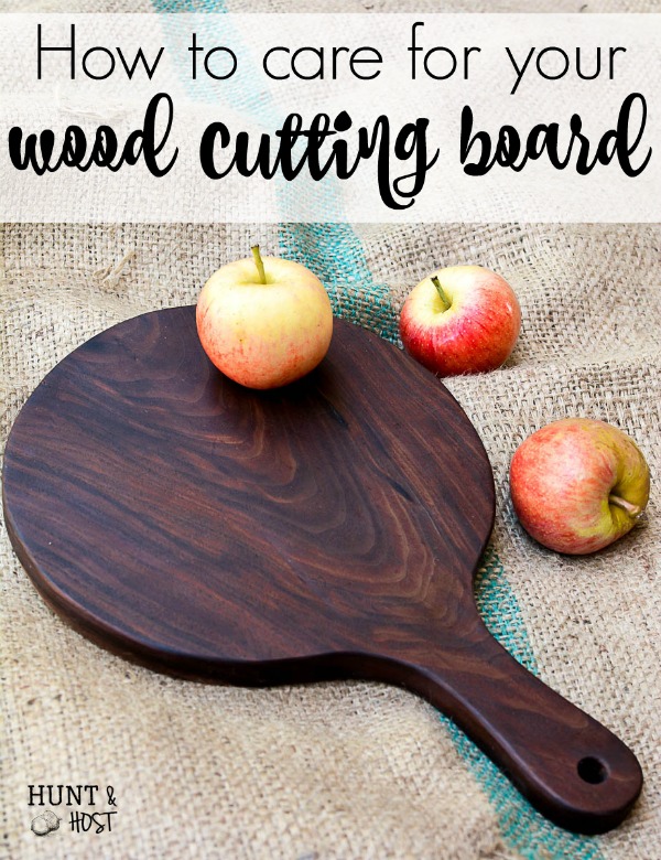 Instructions on how to care for your wood cutting board, old or new. The easiest way to sanitize and remove stains from your cutting board or butcher block. 