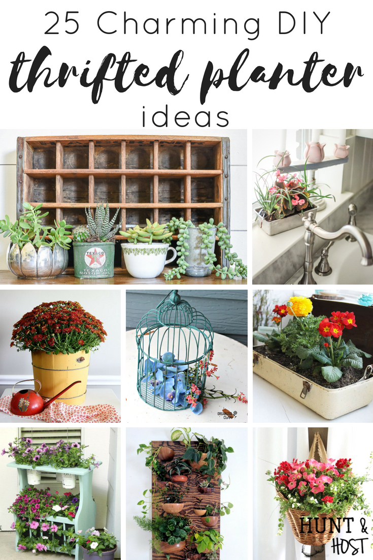 Browse through these charming thrifted planter ideas to add some unique whimsy to your house plant ideas. They are perfect for house plants on a budget! #houseplants #charming #thriftedplanter #houseplant #plantlady