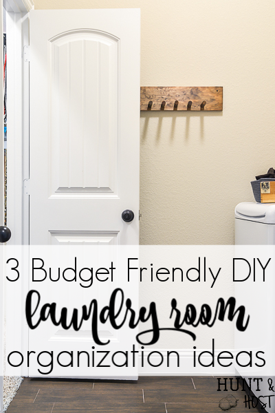 Here are a few simple DIY projects to organize your laundry room on a budget and keep you house clean this year - joyfully! Make your laundry room look beautiful and you will enjoy your time there more. Plus get the right cleaning tools to make your house cleaning easy, like the Bona spray mop that I am in love with. See how vintage items can cozy up a laundry room and create unique storage solutions for laundry room organization on a budget everyone can get behind. #laundryroom #organizationhack #diyorganization #bona 