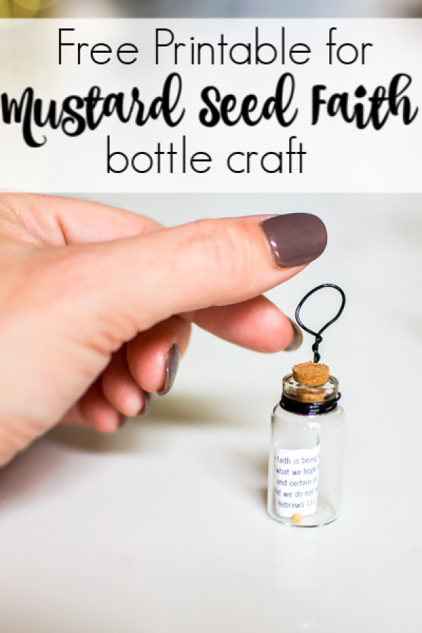 Get your free printable for Mustard Seed faith bottles, they inspire your faith and make great gifts. This Mustard Seed craft is great for anyone to make, even Sunday school or classrooms. #mustardseed #faith #christianinspiration #christianfaith