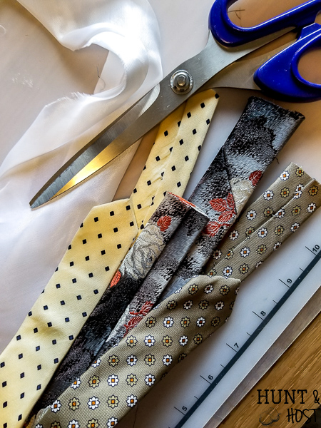 How to make old neckties into precious jewelry. This no sew necktie craft will recycle those out of style thrift store neckties into a cute tassel necklace on a serious budget. #diyjewelry #upcycleidea #vintagestyle #necktieaccessory #fashiononabudget
